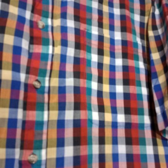 Bristol Blues Shirt Men's Large Button Front Short Sleeve‎ - Picture 3 of 6